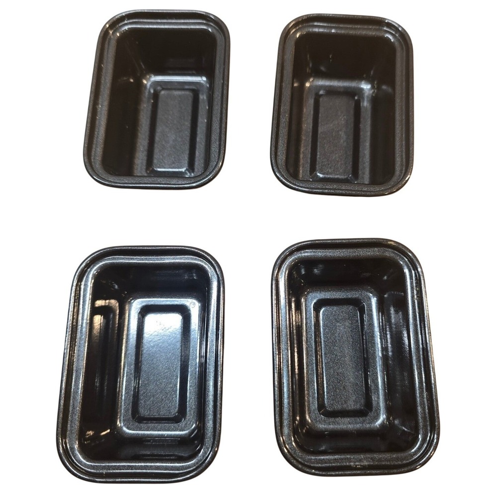 Small Mini Micro Banana Bread Baking Loaf Pans Nonstick tins Set of 4 3x2
